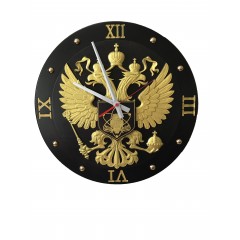 Часы фрезерованные Герб  (нанесение любого изображения) ПОД ЗАКАЗ